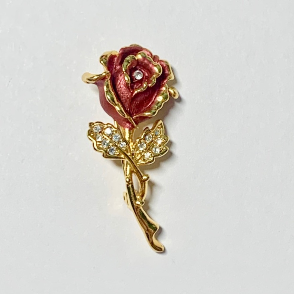 Unique Vintage Style Rose Flower Brooch